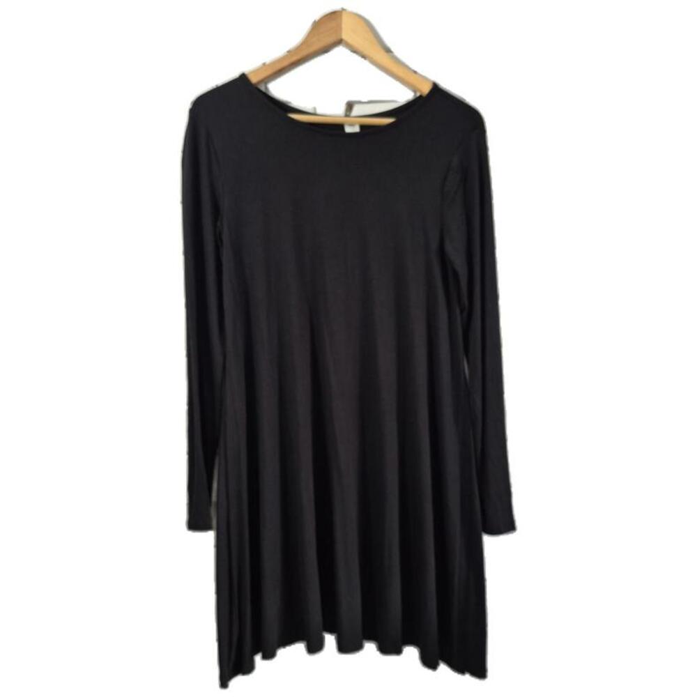 Old Navy Ladies Black Soft Jersey Knit Short Dress Or Tunic Top